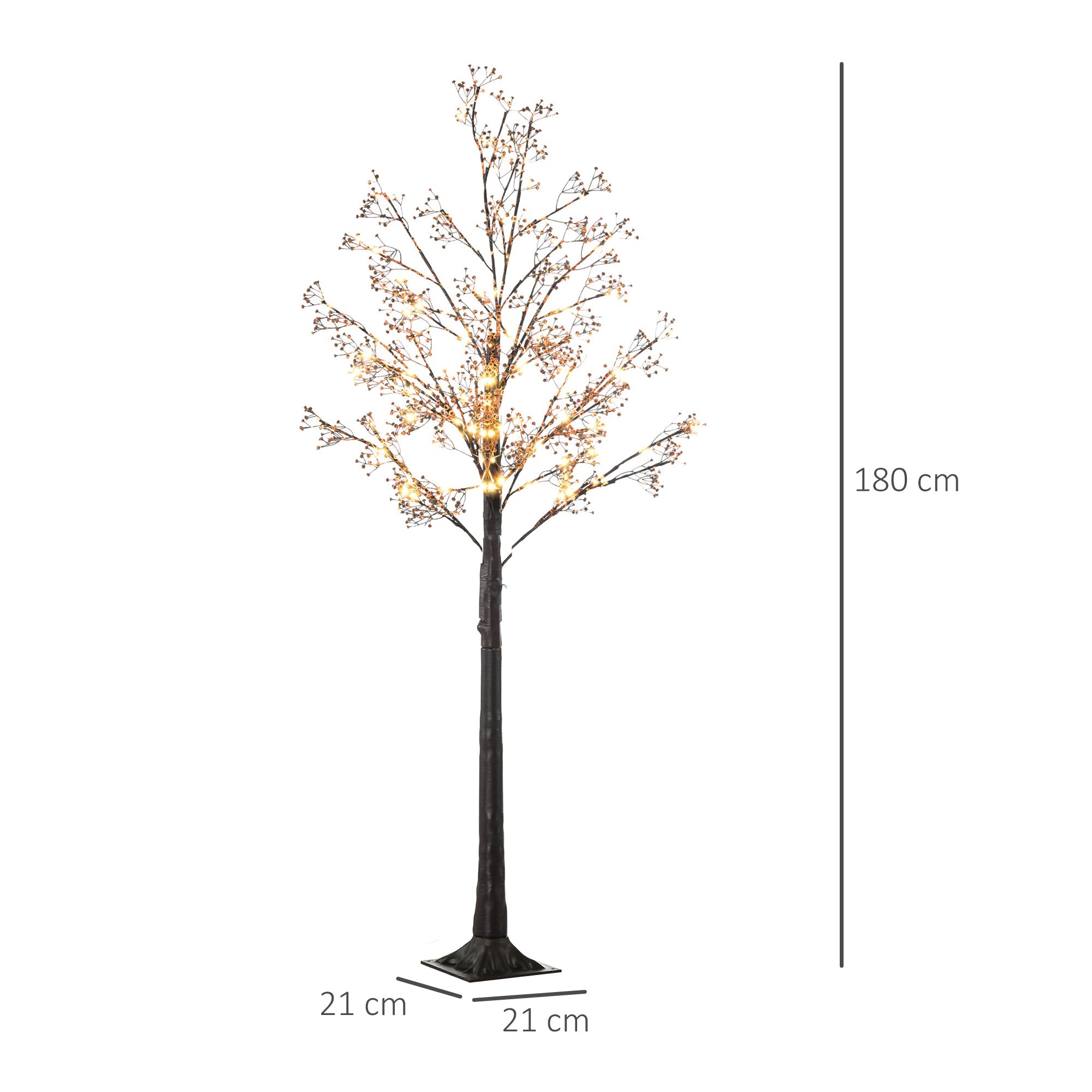 6ft Artificial Gypsophila Blossom Tree Light with 96 Warm White LED Light, Baby Breath Flowers for Home Party Wedding, Indoor and Outdoor Use-2