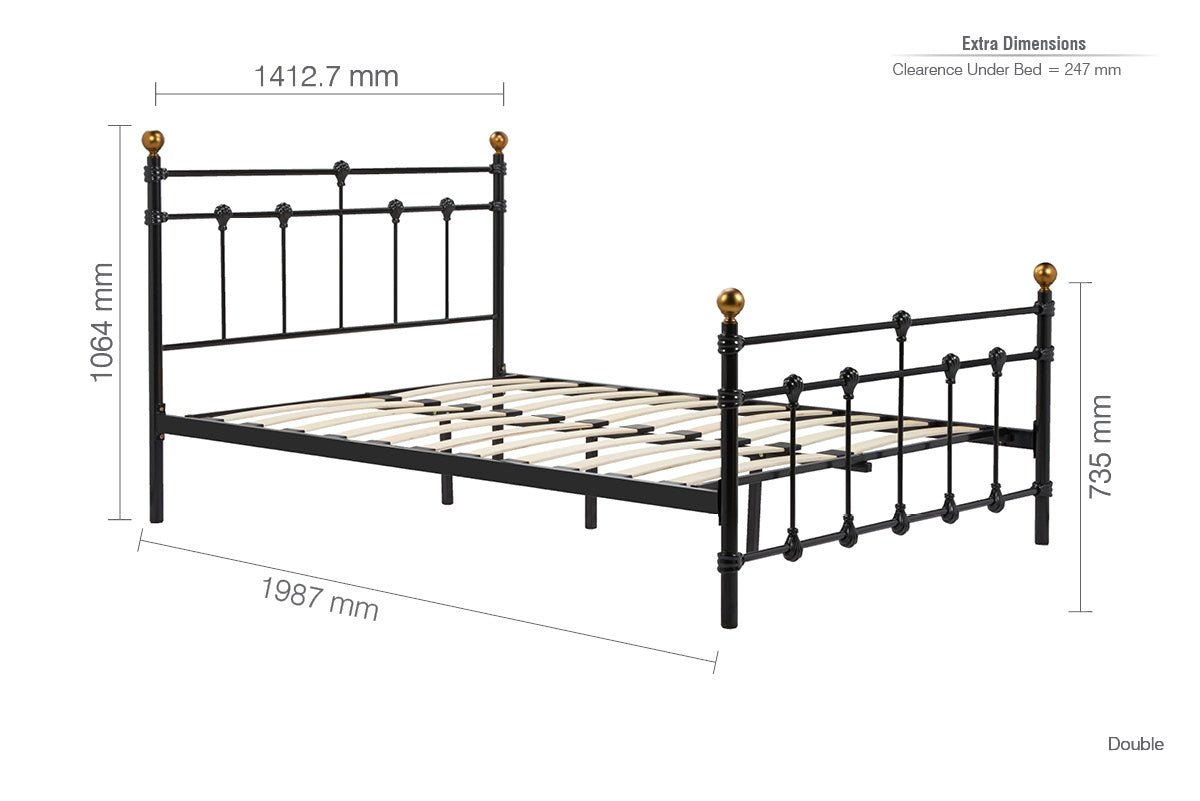 Atlas Double Bed Black-1