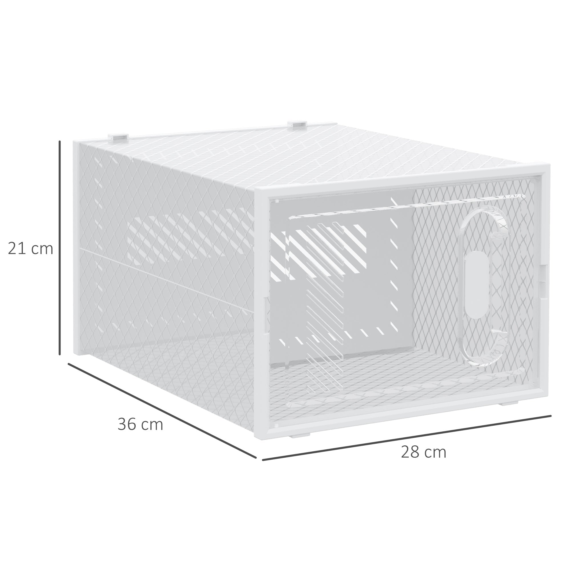 18PCS Clear Shoe Box, Plastic Stackable Shoe Storage Box for UK/EU Size up to 12/46 with Magnetic Door for Women/Men, 28 x 36 x 21cm-2