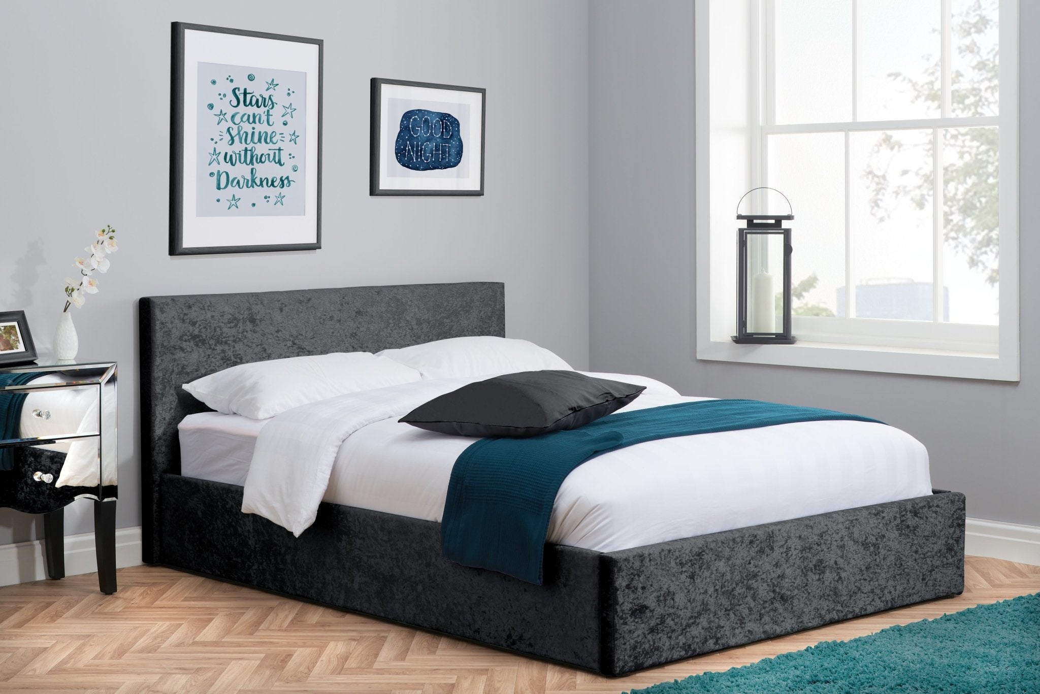 Berlin Double Ottoman Bed Black-0