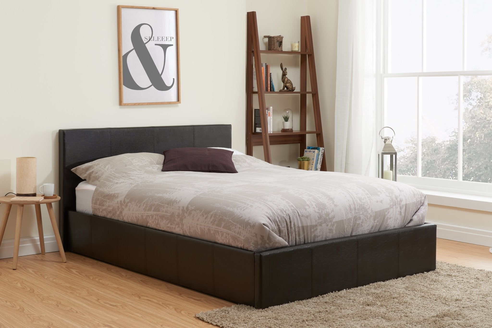 Berlin Double Ottoman Bed Brown-0