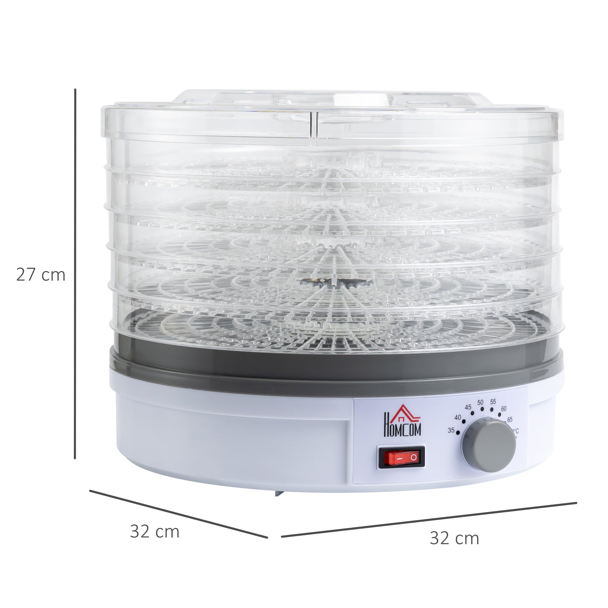 5 Tier Food Dehydrator, 245W Food Dryer Machine with Adjustable Temperature Control for Drying Fruit, Meat, Vegetable, Jerky and Pet Treat-2