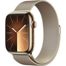 Apple Watch Series 9 (2023) – GPS + Cellular, 45 mm Stainless Steel (Gold) with Milanese Loop (Gold)