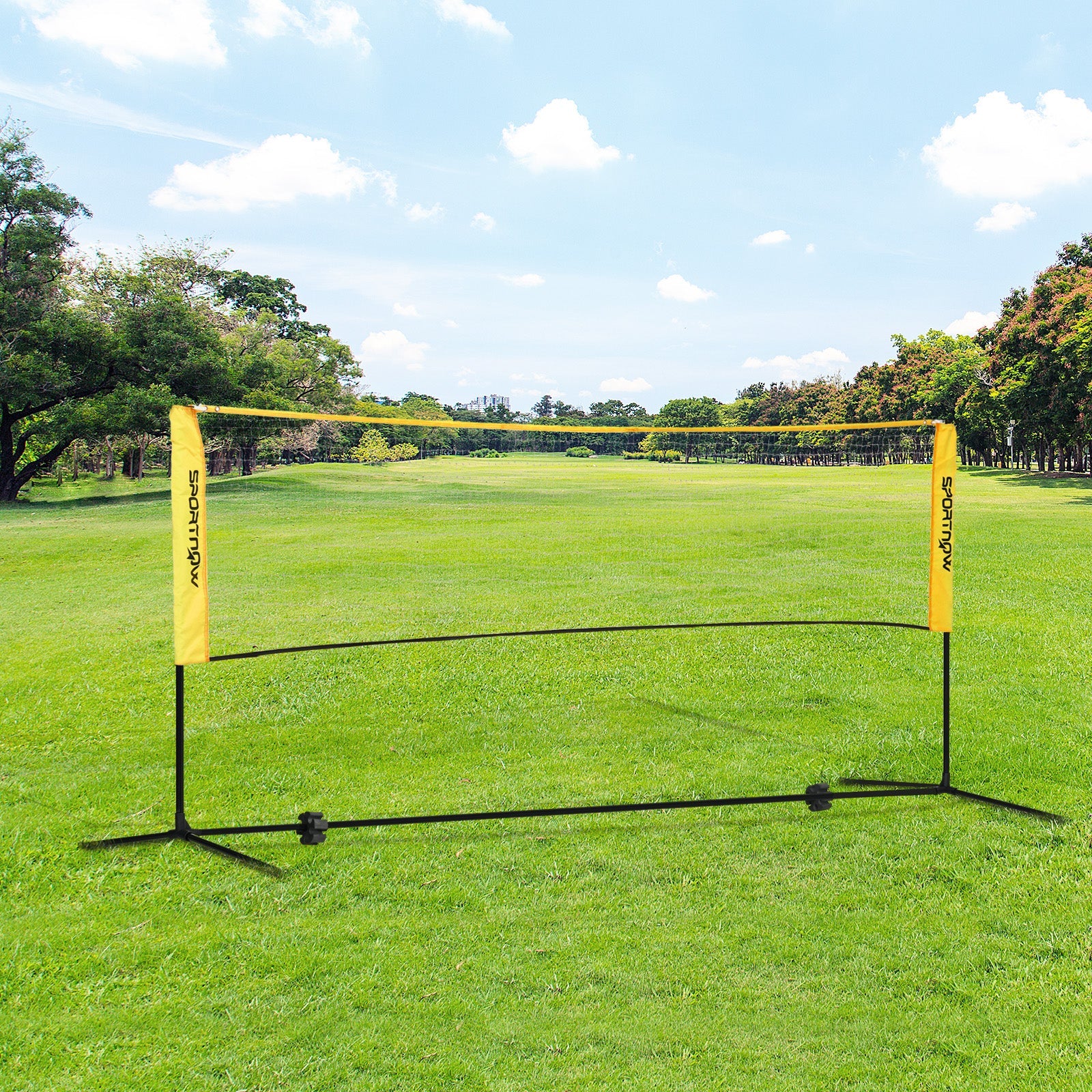 3(m) Badminton Net, Height Adjustable Outdoor Sports Net with Carry Bag, for Tennis, Pickleball and Volleyball-1