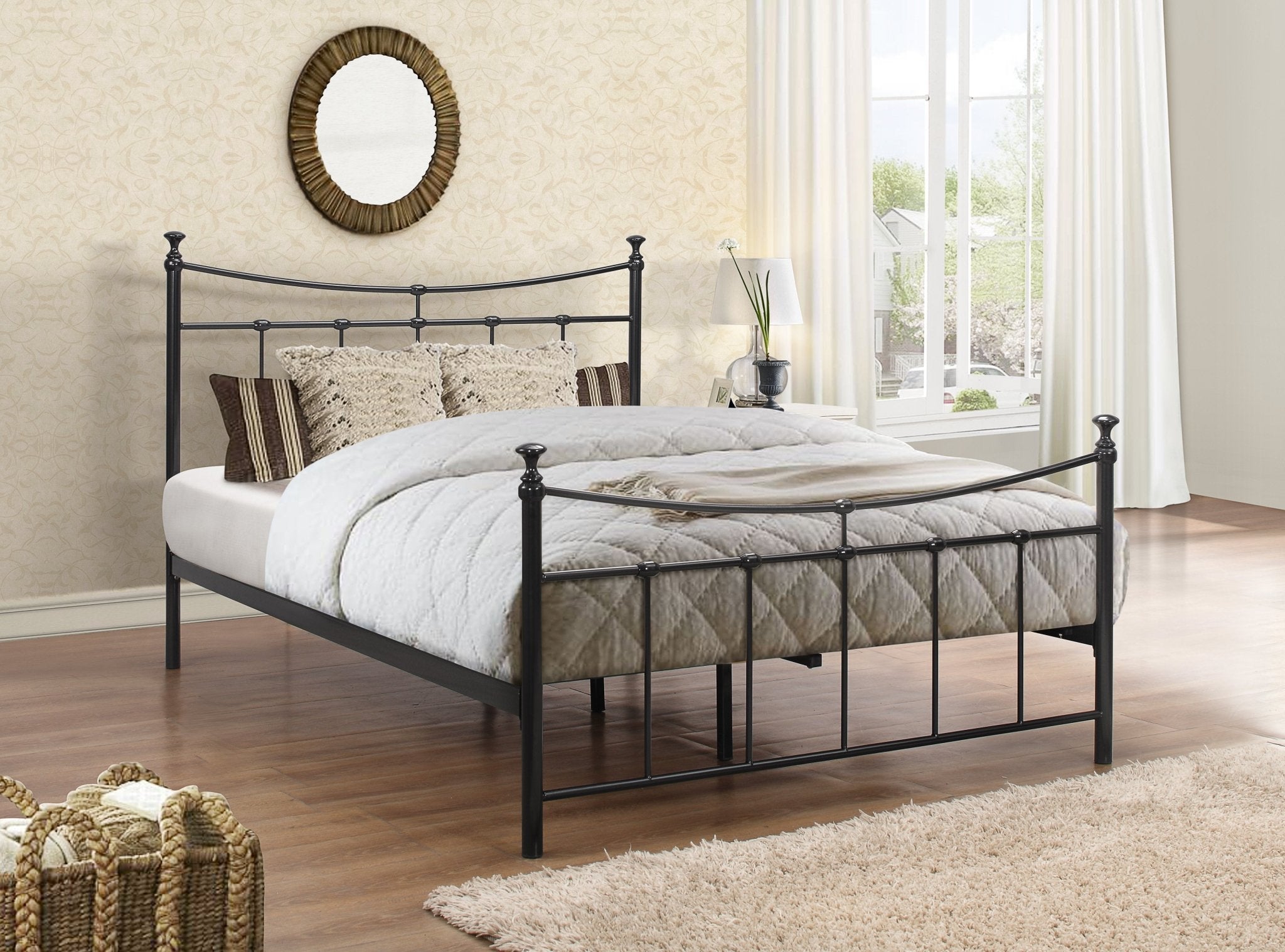 Emily Small Double Bed Black-0