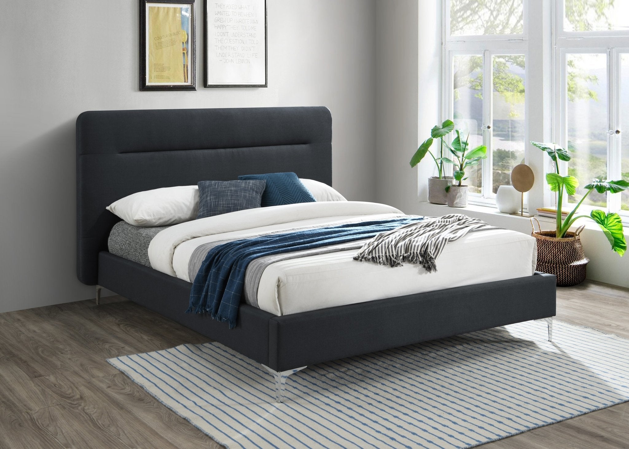 Finn Double Bed Grey-0