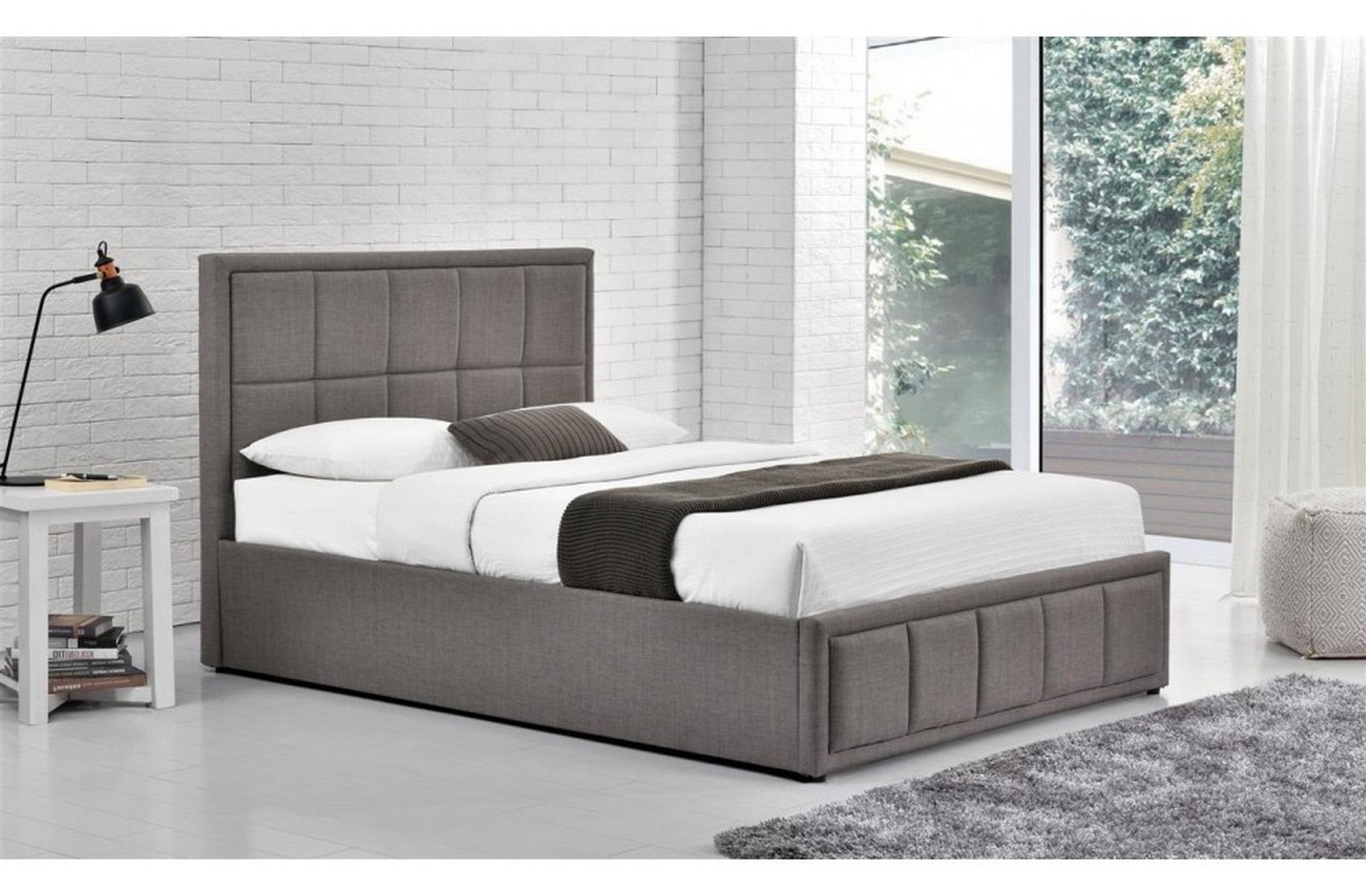 Hannover King Ottoman Bed Grey-0