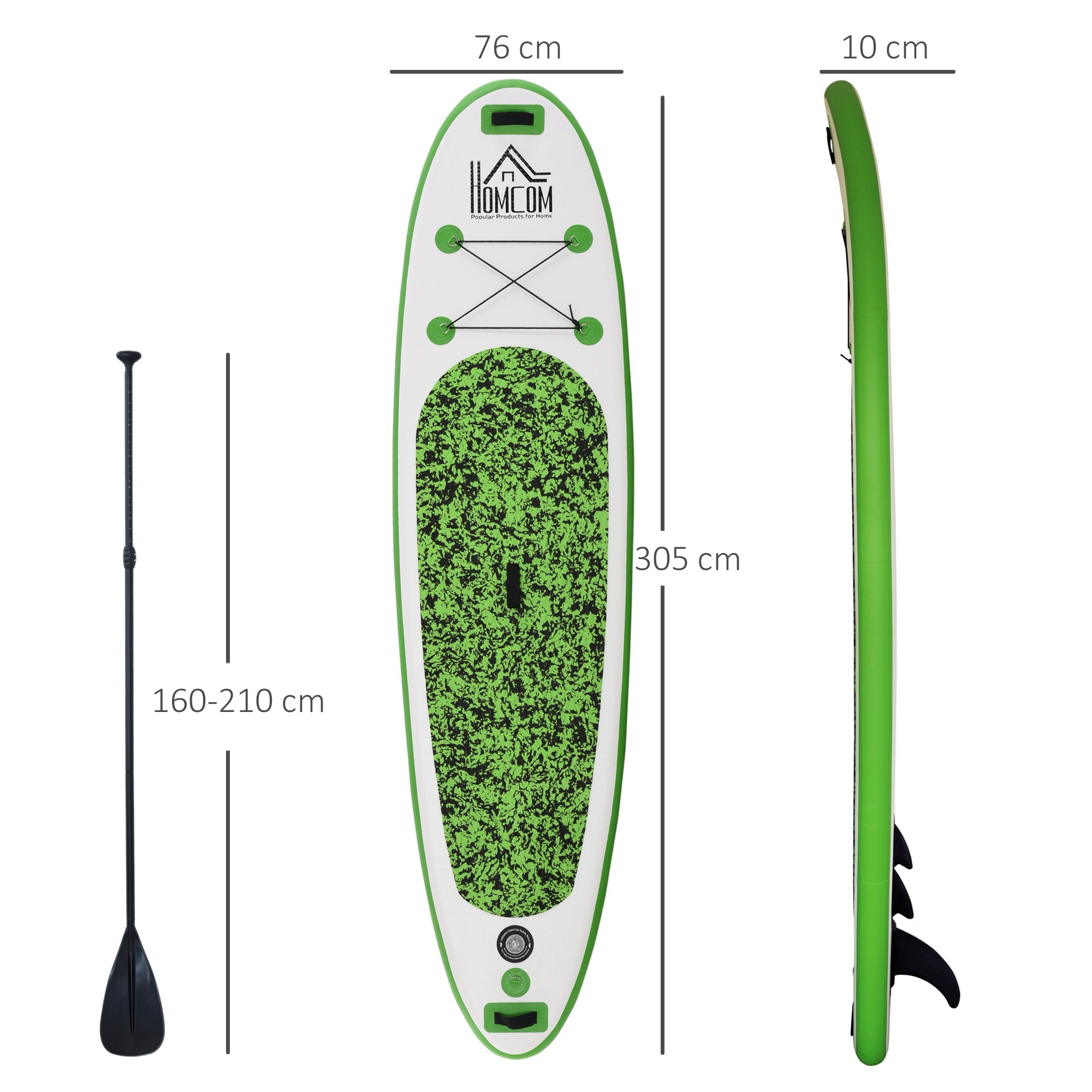 10ft Blow up Paddle Board Standup Paddle Board Inflatable SUP Board Surfing Non-Slip Panel with Air Pump Beach Outdoor Adults-2