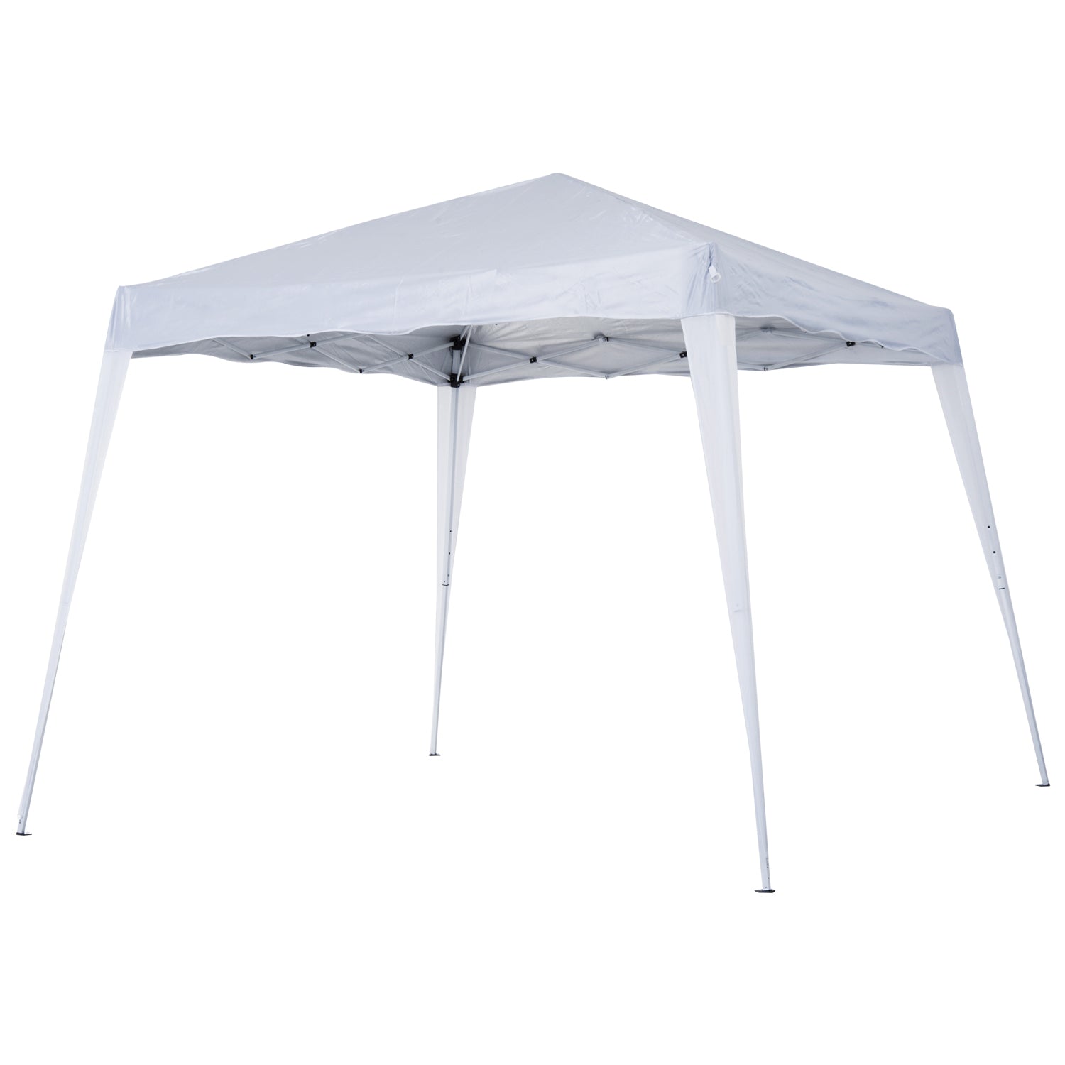 3 x 3 m Canopy Tent Slant Leg Pop Up Gazebo w/ Carry Bag, Height Adjustable Party Tent Instant Event Shelter for Garden, Patio, White-1