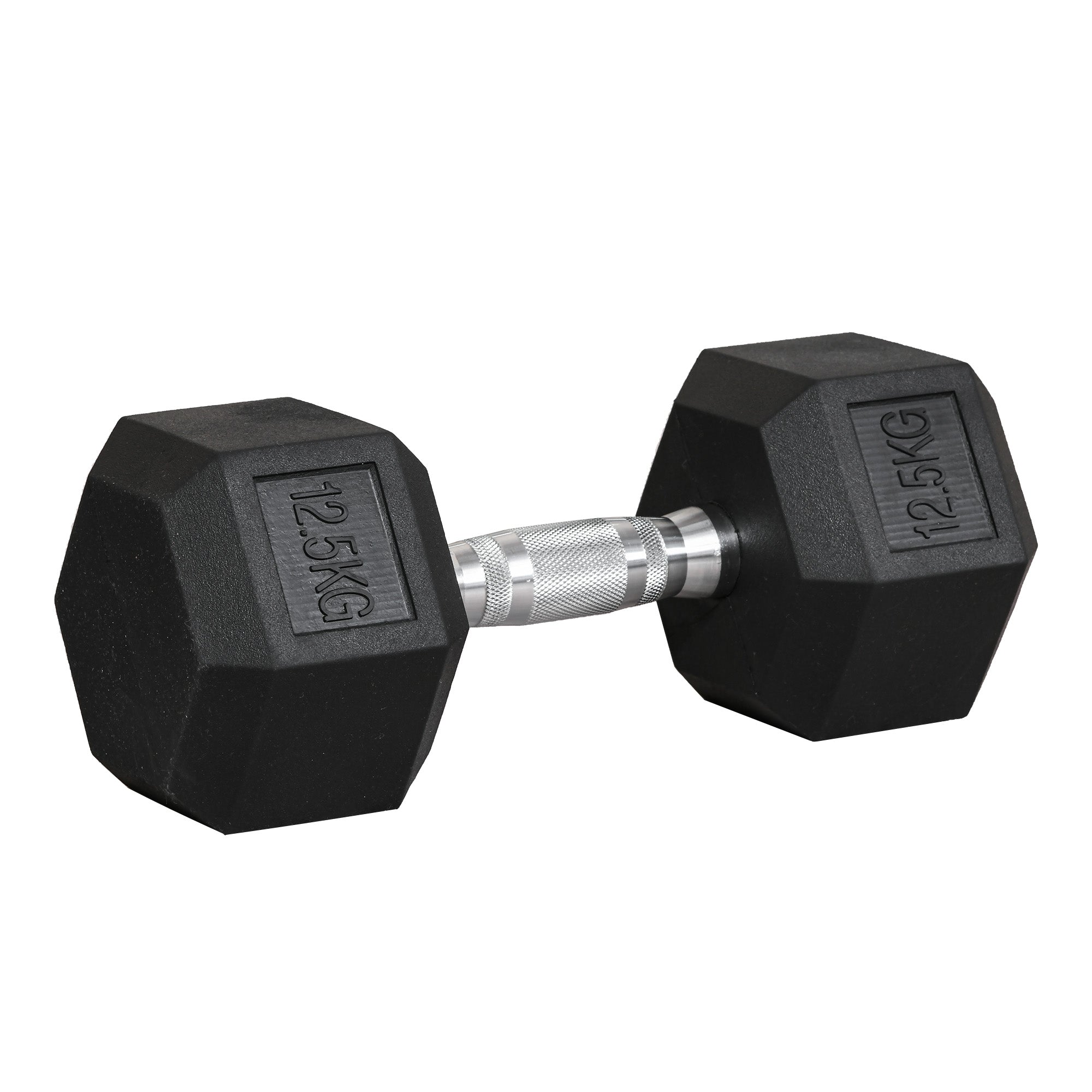 12.5KG Single Rubber Hex Dumbbell Portable Hand Weights Dumbbell Home Gym Workout Fitness Hand Dumbbell-0