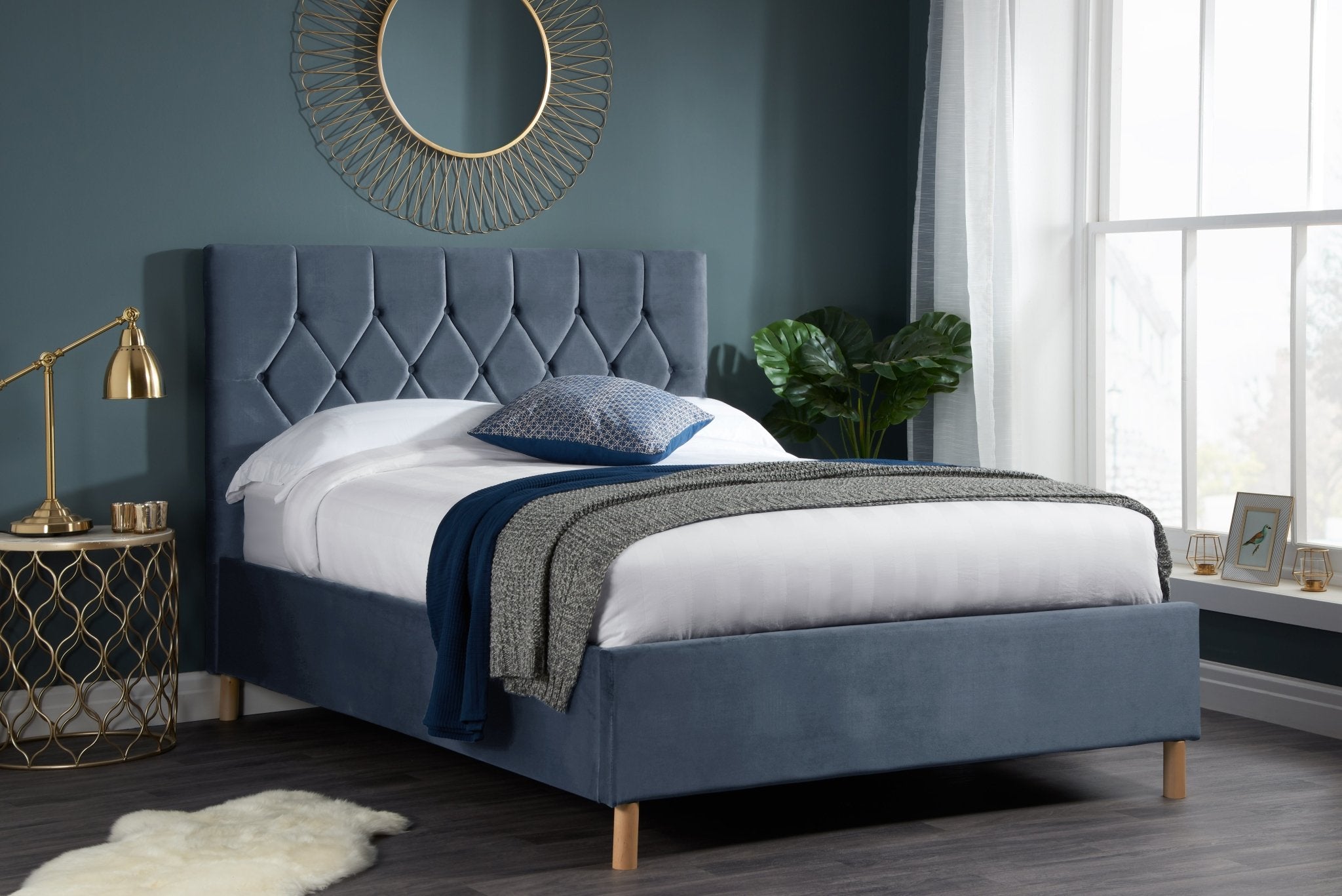 Loxley King Ottoman Bed Grey-0