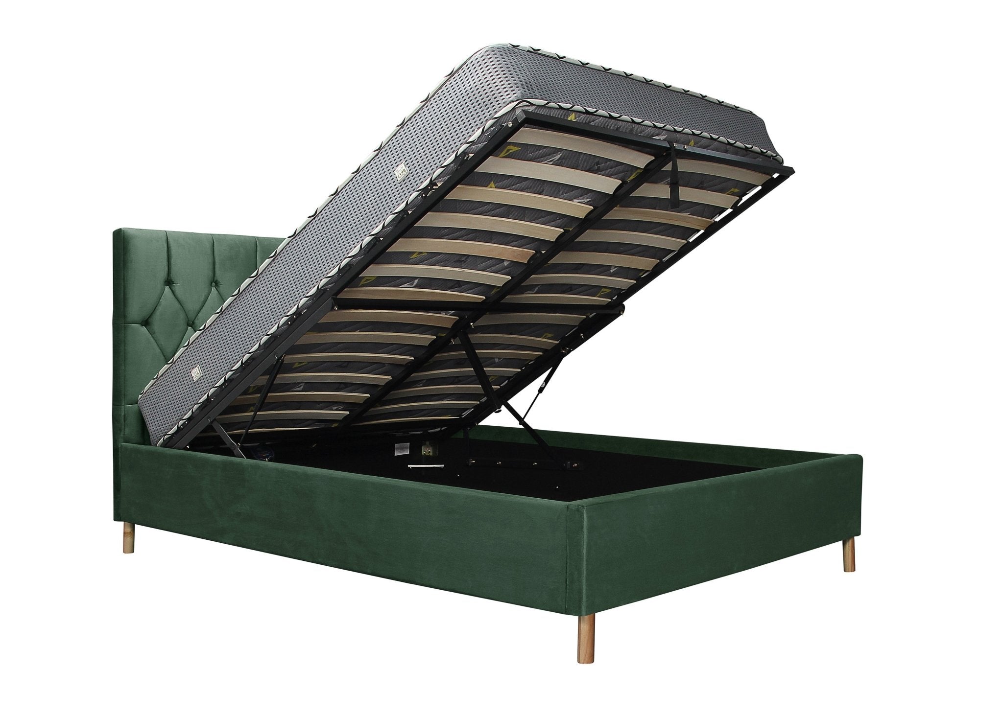 Loxley King Ottoman Bed Green-2