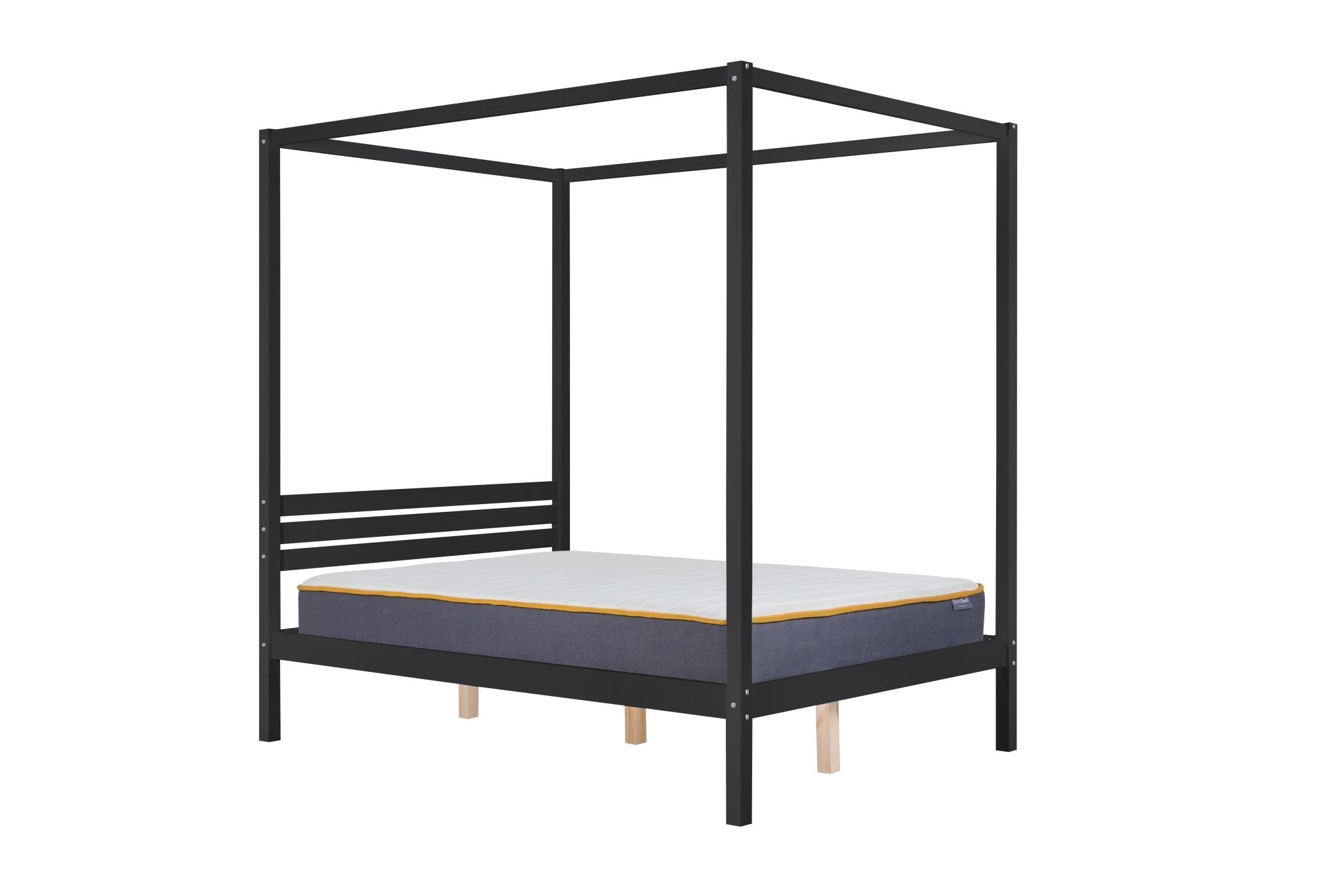 Mercia Four Poster King Bed Black-2