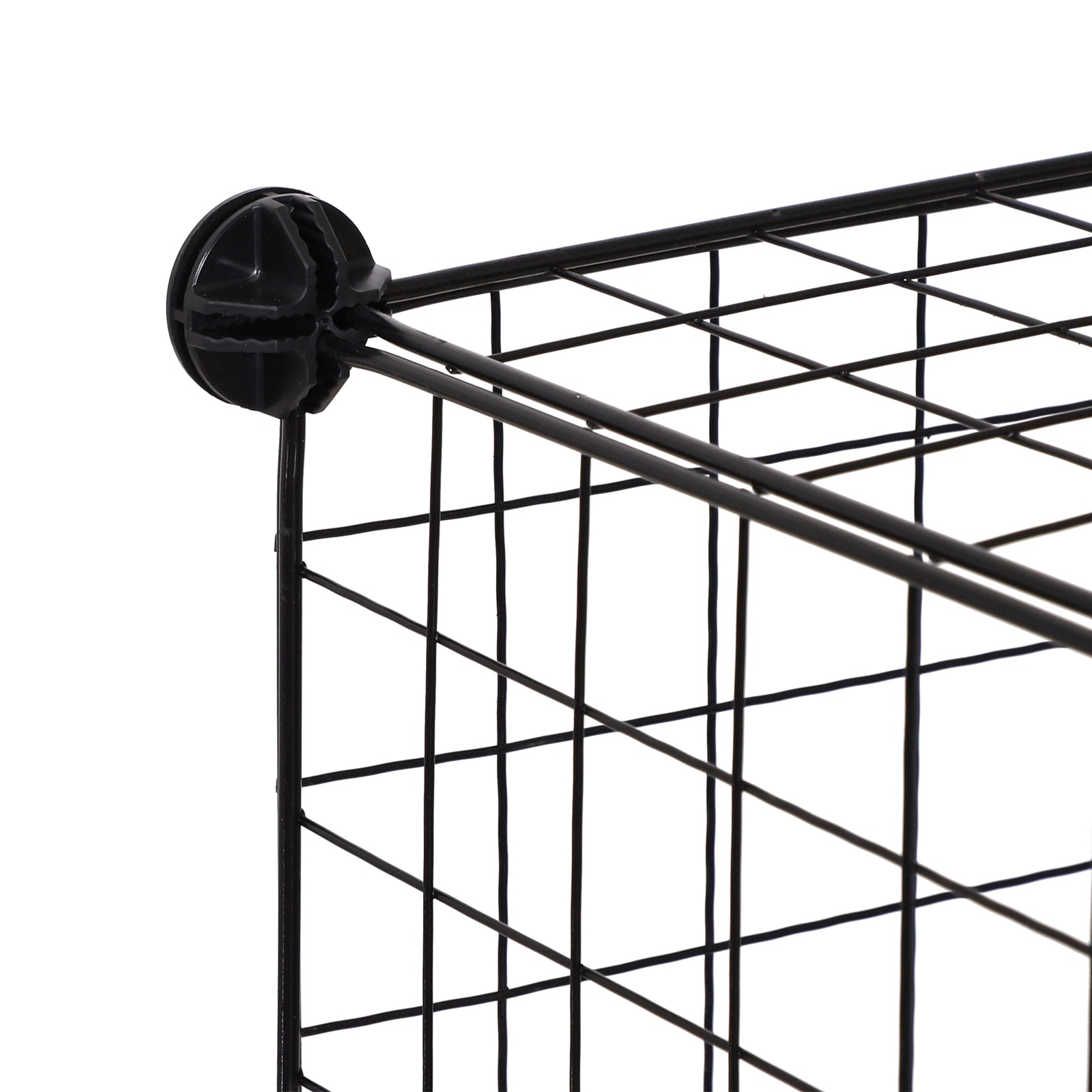 DIY 6 Cube Metal Wire Rack Interlocking Storage Cabinet Living Room Organiser Display Shelves Black-4