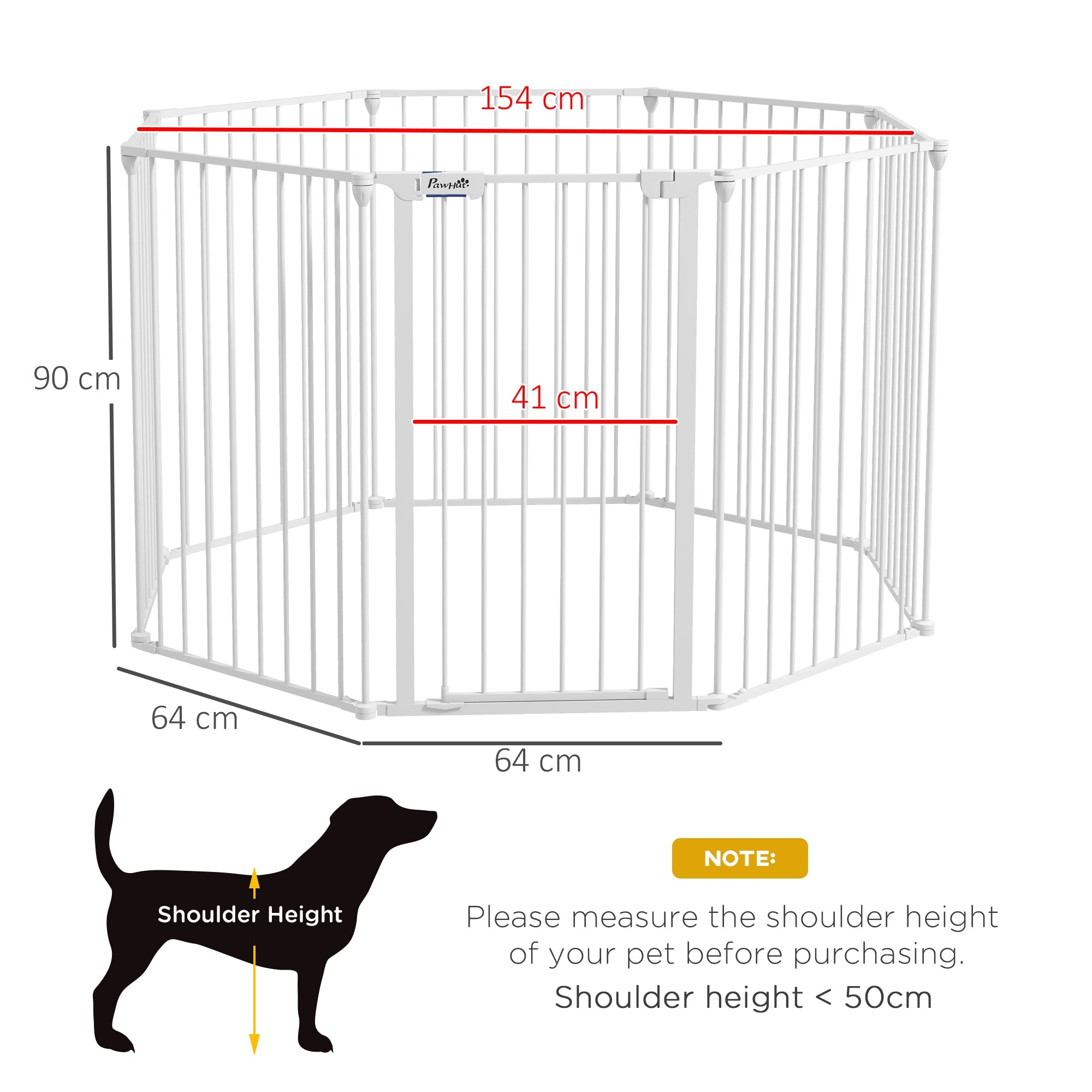 2-In-1 Multifunctional Dog Pen and Safety Pet Gate, 8 Panel Dog Playpen w/ Double-locking Door, Foldable Dog Barrier for Medium Dogs-2