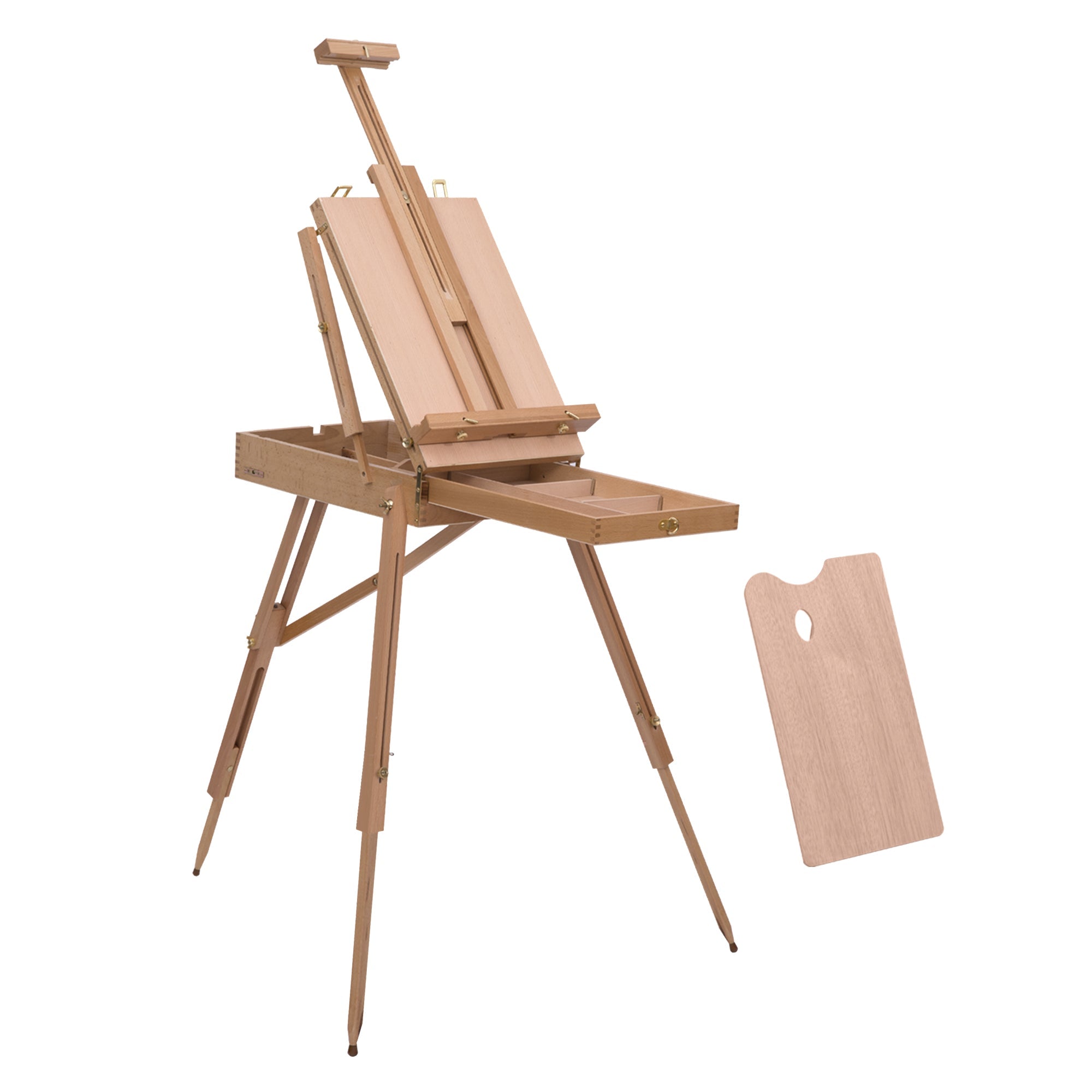 Wooden Art Easel Tripod Sketch Artist Painters Craft Portable Folding Drawing Board Lightweight - Natural Wood-1