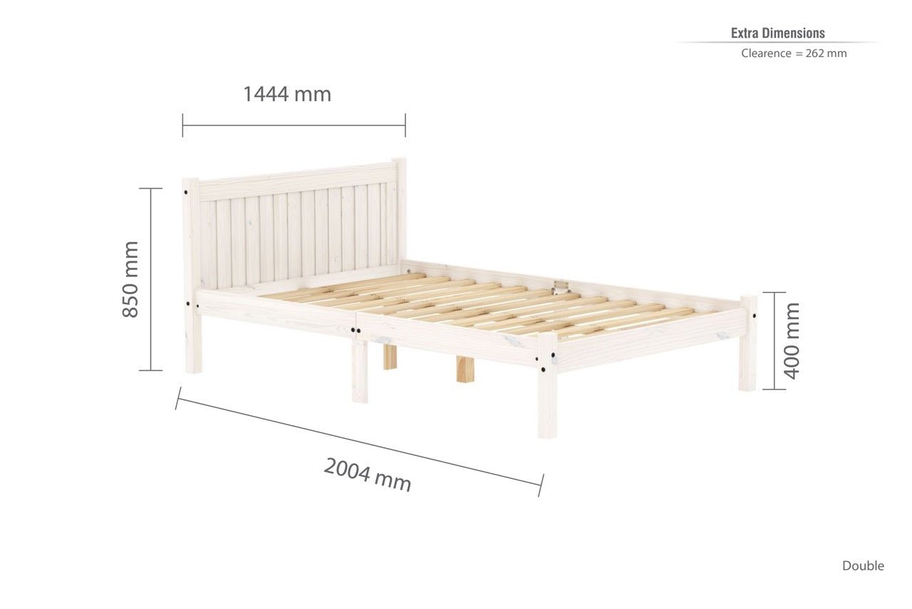 Rio Double Bed White-1