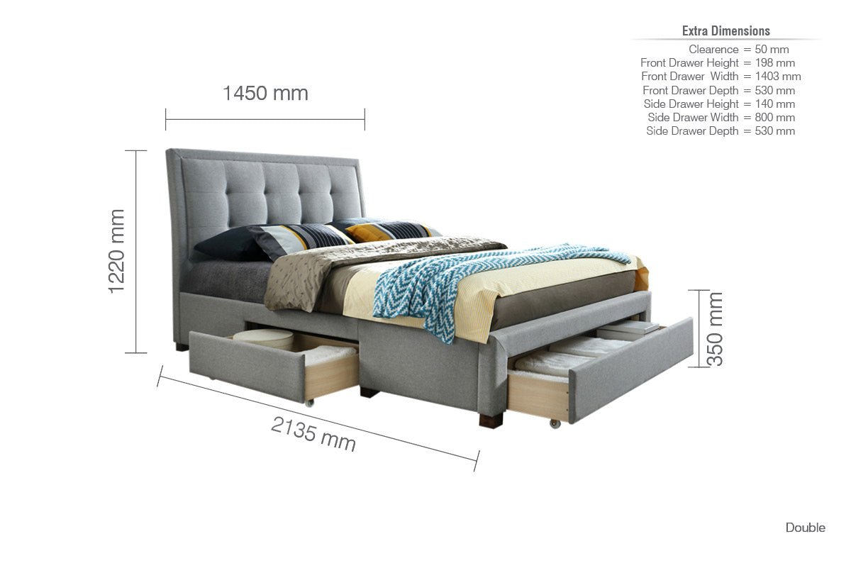 Shelby Double Bed Grey-1