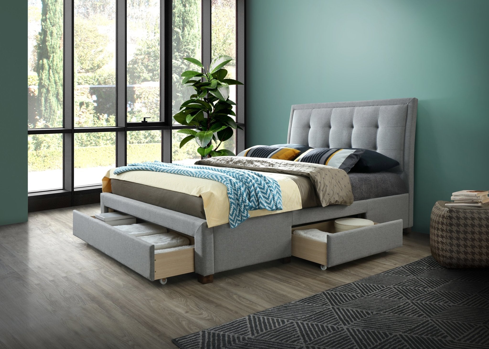 Shelby King Bed Grey-0