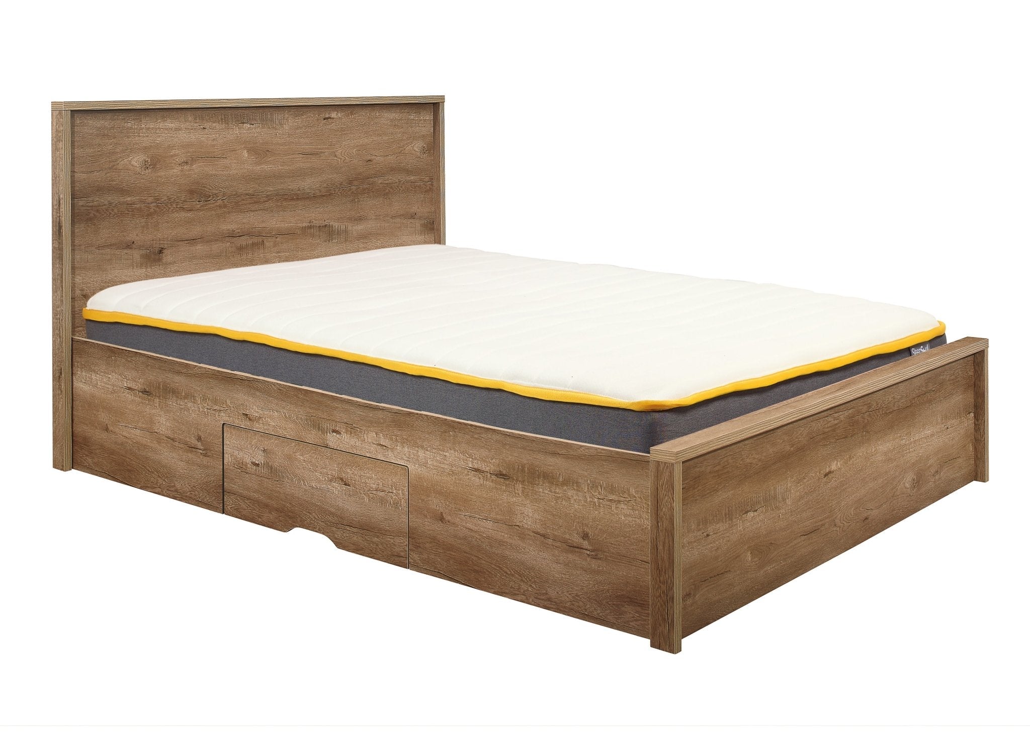 Stockwell Double Bed Rustic Oak-2