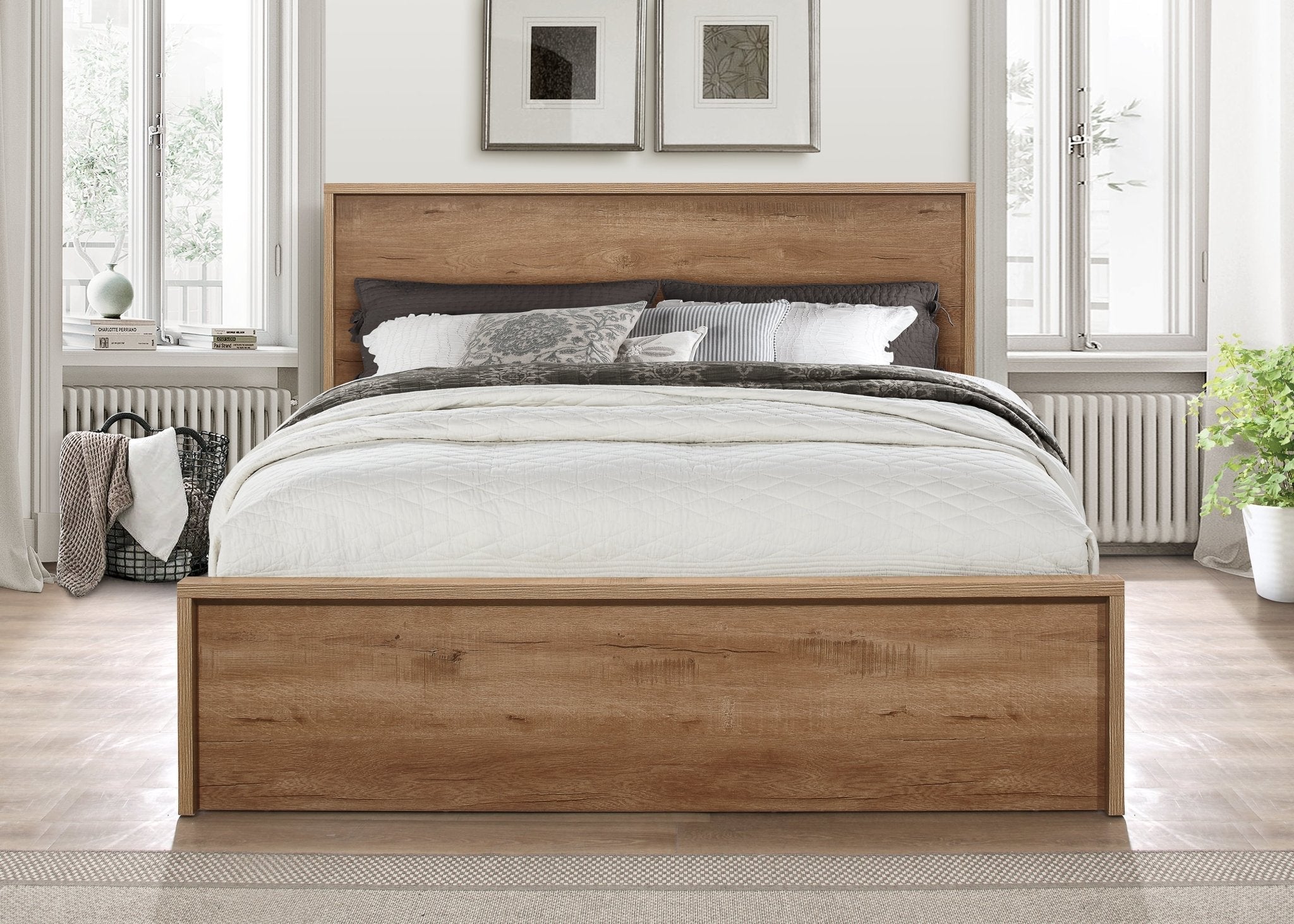 Stockwell Double Bed Rustic Oak-3