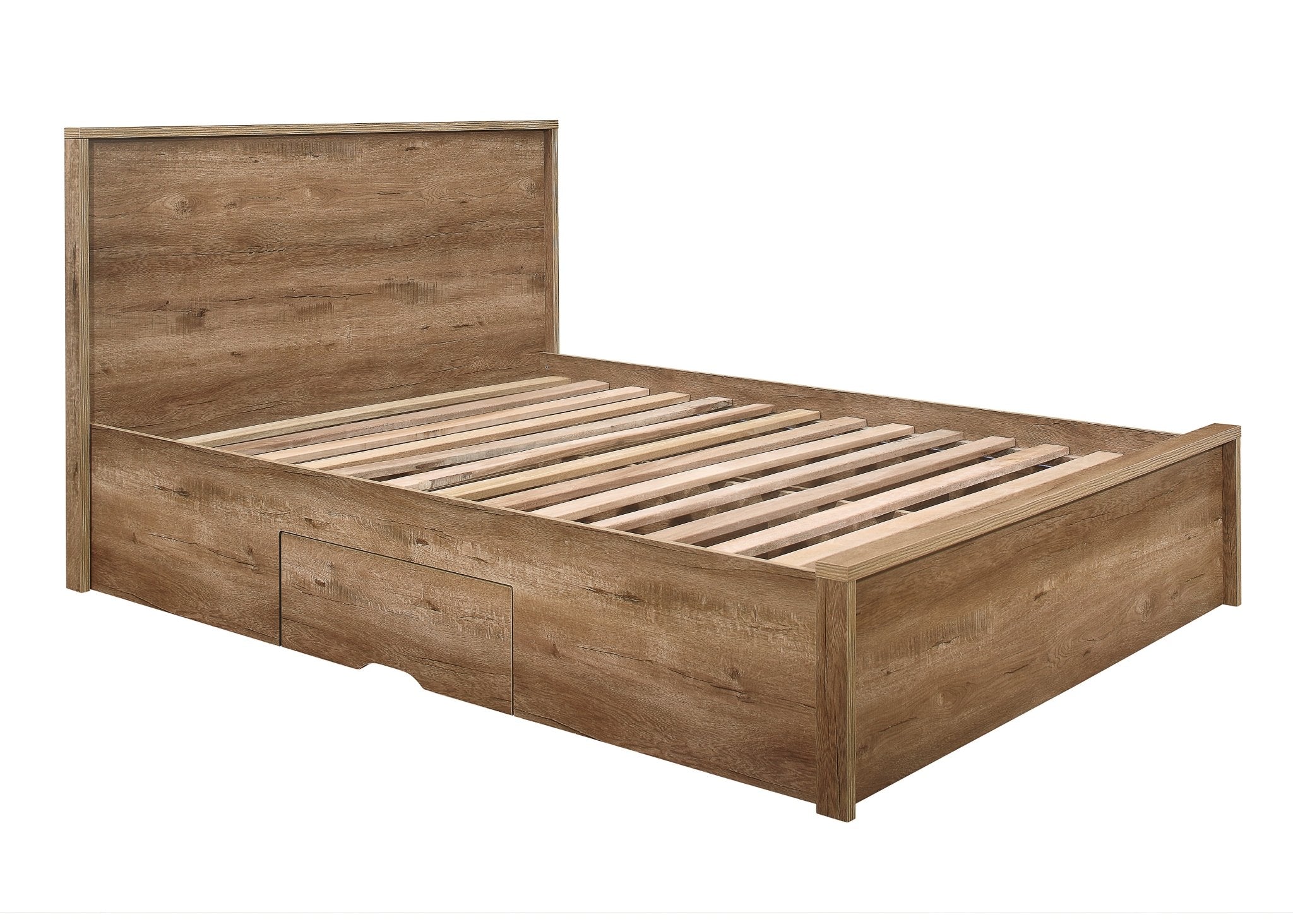 Stockwell Small Double Bed Rustic Oak-4