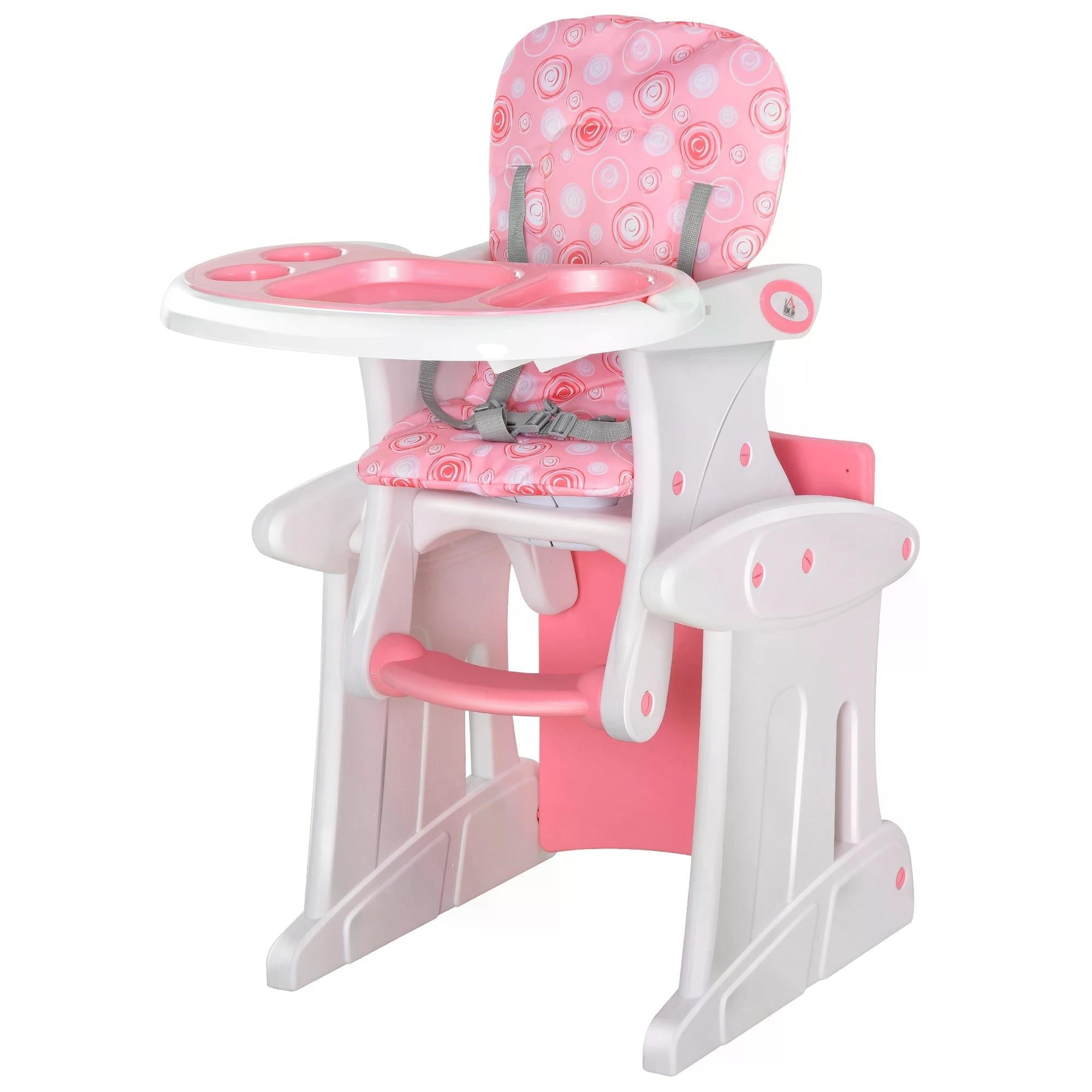 HDPE 3-in-1 Baby Booster High Chair Pink-0