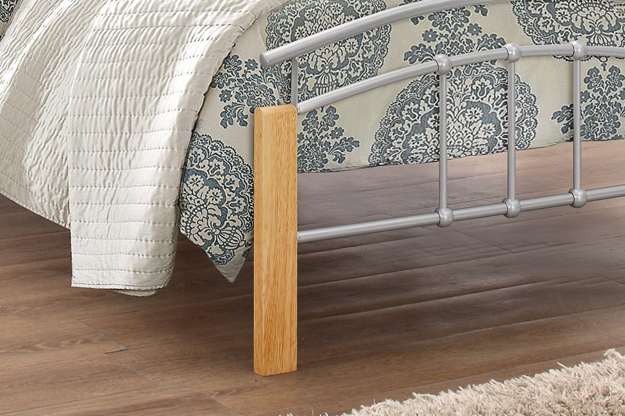 Tetras Single Bed - Beech & Silver-3