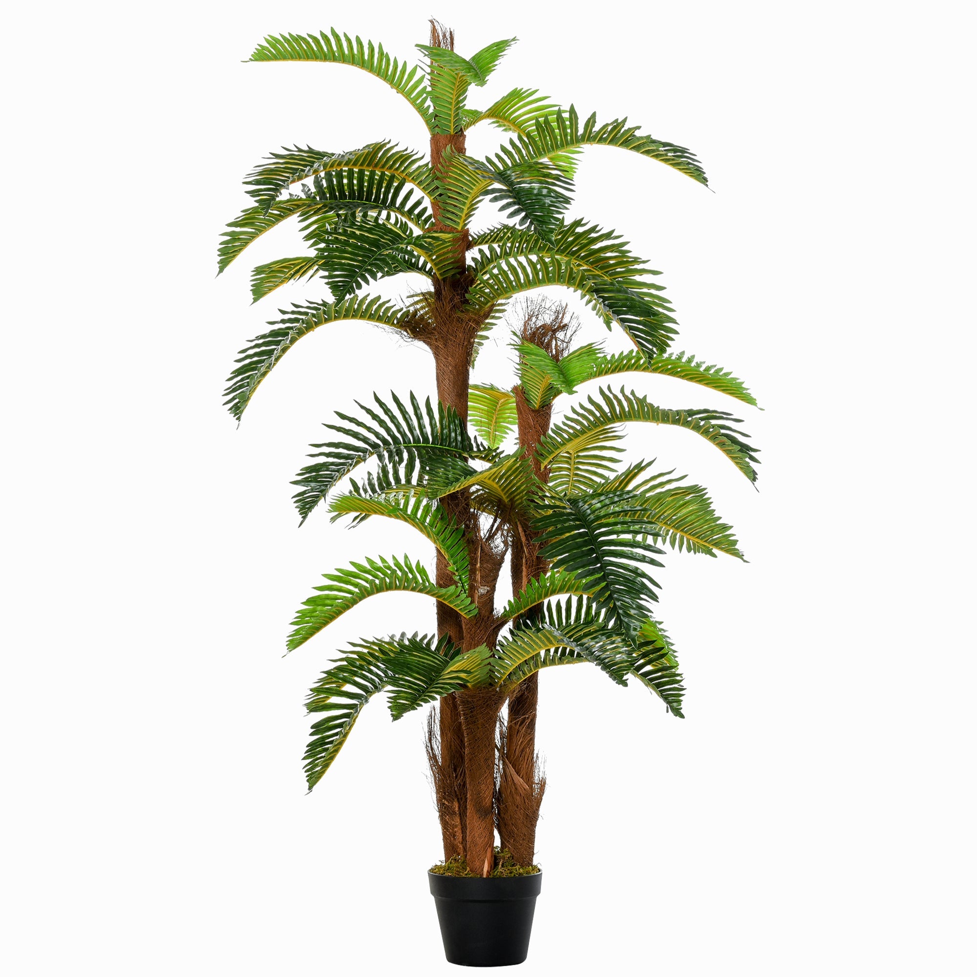 150cm/5FT Artificial Fern Tree Decorative Plant 36 Leaves with Nursery Pot, Fake Plant for Indoor Outdoor Décor-0