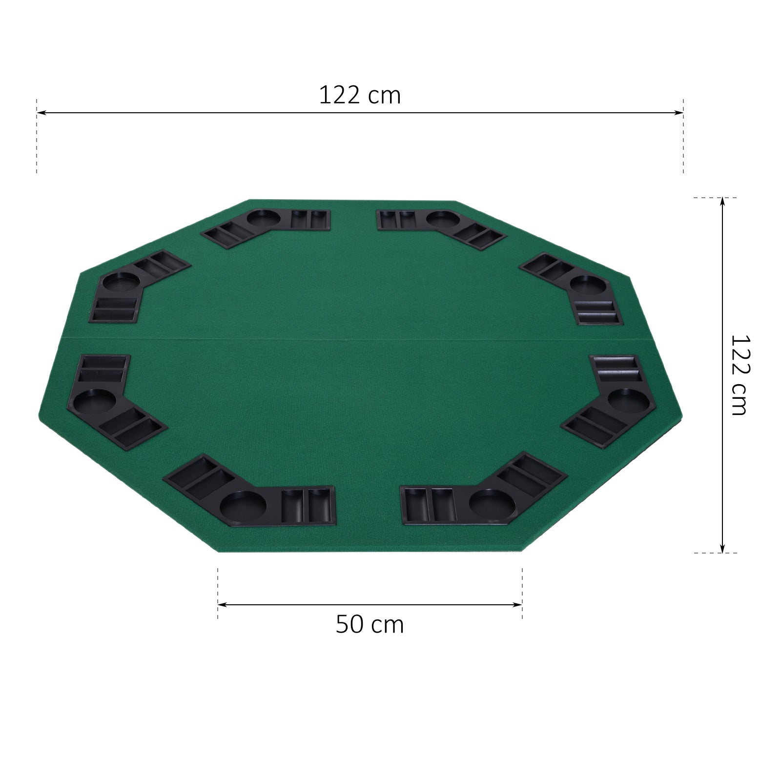 1.2m/48Inch Foldable Poker Table W/ Carrying Bag-2