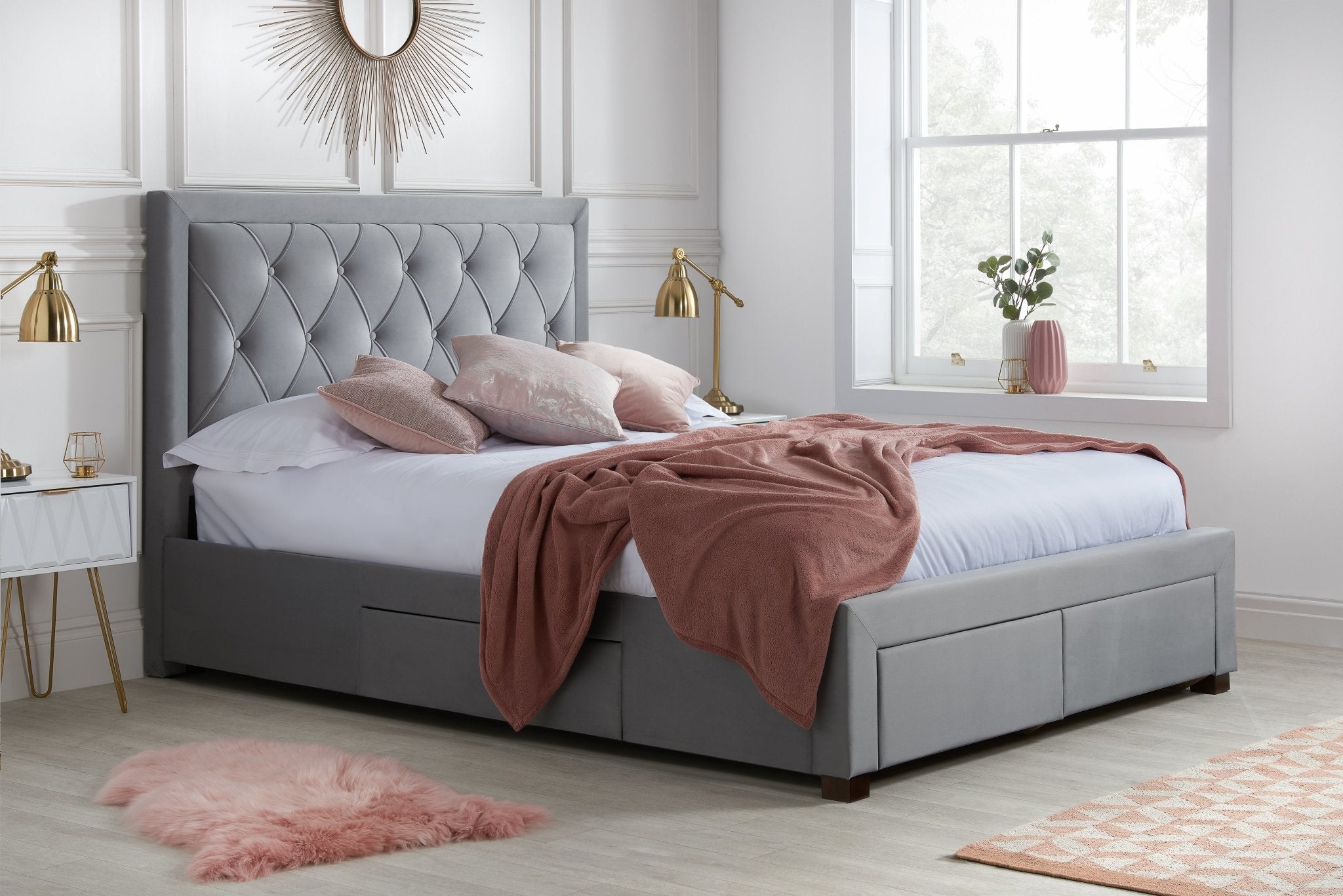 Woodbury Double Bed Grey-0