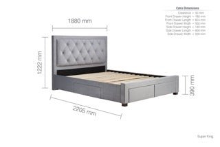 Woodbury Super King Bed Grey-1