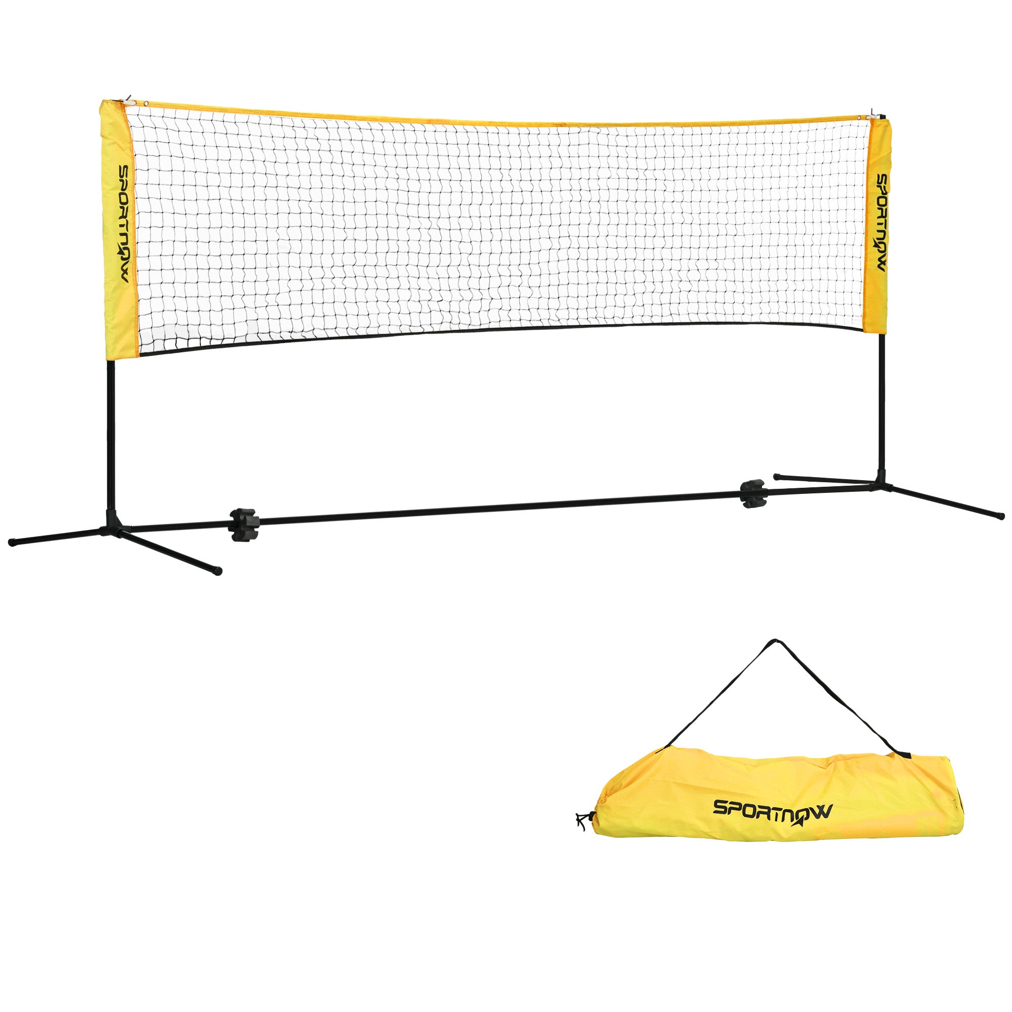 3(m) Badminton Net, Height Adjustable Outdoor Sports Net with Carry Bag, for Tennis, Pickleball and Volleyball-0